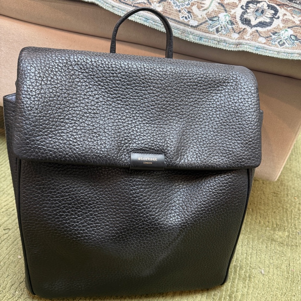 StorkSak St.James Leather Diaper Backpack